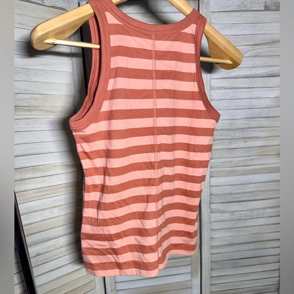 NWOT Everlane The Organic Cotton Cutaway Tank - Redwood Stripe - XS - Picture 3 of 5